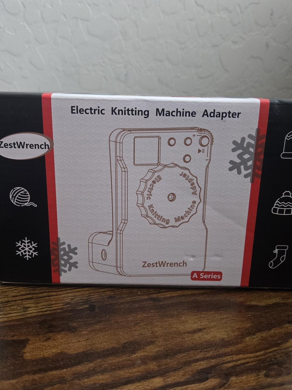Electric Knitting Machine Adapter - Black/Red Accent